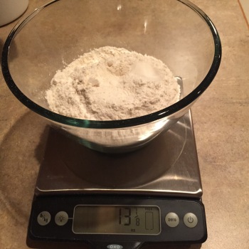 Weighing flour